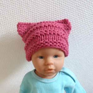 Newborn  Cat hat Chunky beanie Knit cat ears hat kids pussyhat girl pussyhat cat Hat Pink newborn pussyhat Feminist hat baby cat hat COLORS