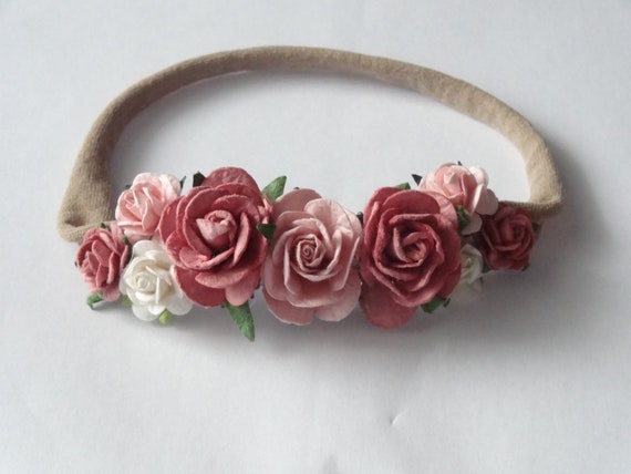newborn rose headband