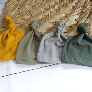 Lente topknoop of slouchy muts | katoenen hoed met knoop | unisex jersey slouchy | jongens zomermuts | Meisjes slungelig | man vrouw lente hoed