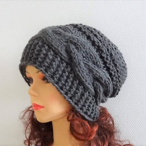 Slouchy vrouwen gebreide muts beanie damesmode muts slouchy muts Unisex slouchy muts gebreide kabel grote slouchy muts gebreide muts kleuren