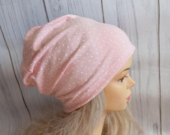 Cotton Slouchy Beanie: Lightweight Jersey Knit Hat