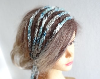 Rustic headband Boho Headband , Summer Headband, Braided crochet Headband, hippie womens headband Hair Accessories, boho girl hair Accessory