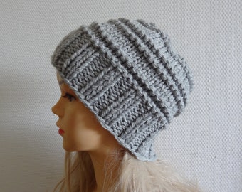 Unisex Knit Winter hat Knit Skull Hat Warm Hat Husband gift .unisex beanie ,ski hat  gift for men , Men Hat, Winter Hat, Hand Knit Beanie