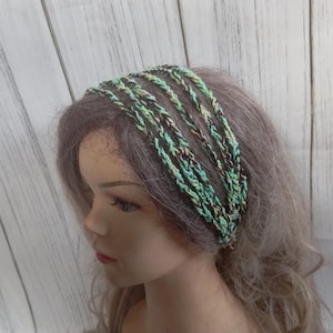 Braided Crochet Boho Headband: Rustic Hippie Hair Accessory