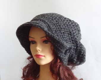 Elegante große Häkelmütze Wintermütze - Handgehäkelte Mütze - Winteraccessoires - Häkelmütze - großes Damenmütze - Große Slouchy Beanie