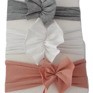 Baby Turban Stirnband: Stretchy Jersey Strickschleife Kopftuch