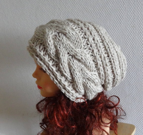 Oversized Slouchy Beanie Chunky Cable Knit Winter Hat Unisex Soft Warm Wancir Slouchy Beanie Hat for Men and Women Winter Warm  main image 3