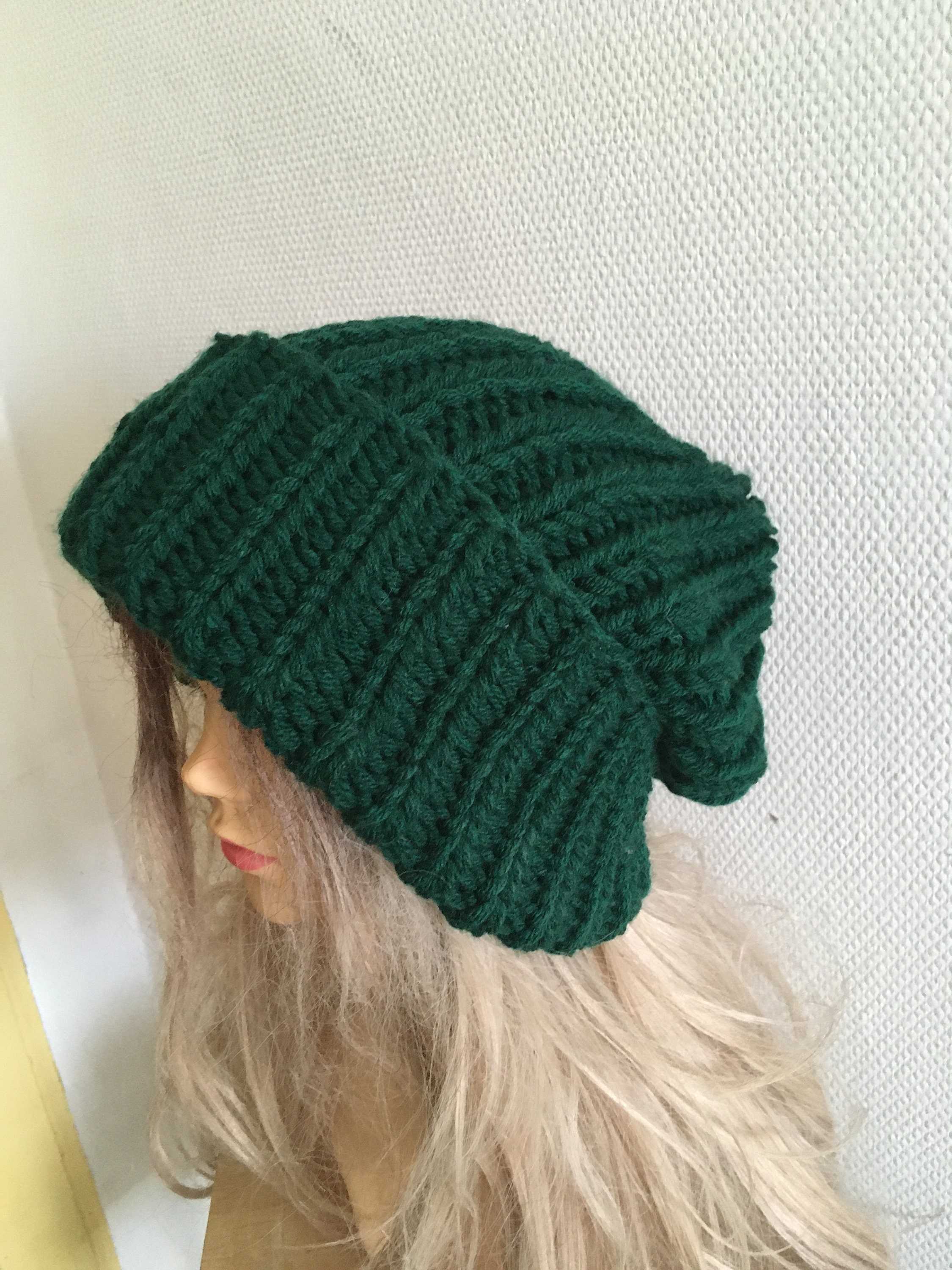 Cambridge Select Slouchy Knit Beanie - Thick Oversized Cable Knit Hat, Unisex, Ivory, One Size