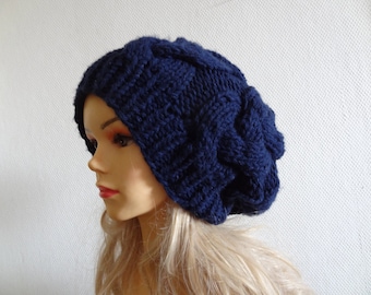 Super Slouchy Beanie Big Baggy Hat Winter winter Fashion Chunky Knit Slouchy Knitted Hat Large Men Oversized Hat winter hat big hat COLORS