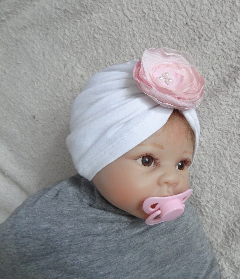 White turban baby turban hat baby turban newborn hat baby Etsy