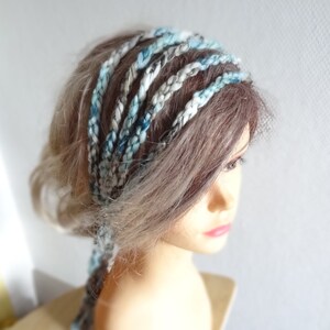 Rustic headband Boho Headband , Summer Headband, Braided crochet Headband, hippie womens headband Hair Accessories, boho girl hair Accessory image 6