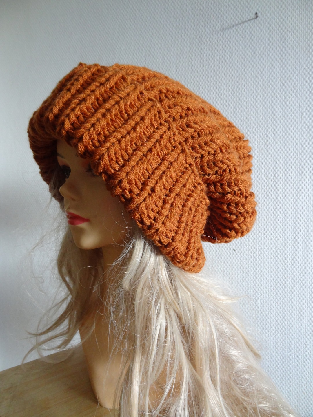 Handmade Chunky Knit Slouchy Beanie: Oversized Winter Hat - Etsy display picture 2
