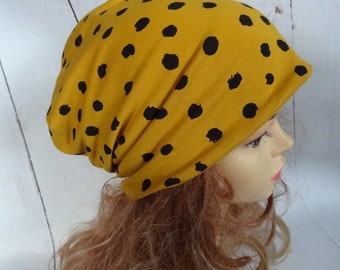 Berretto slouchy reversibile, copricapo chemio, berretto chemio, cappello di cotone, berretto unisex, cappello in jersey, cappelli per pazienti affetti da cancro, TAGLIE COLORI