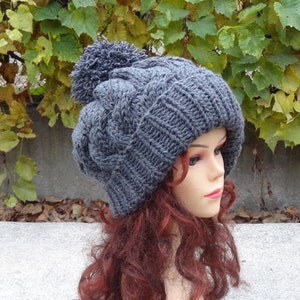 EHTMSAK Oversized Slouchy Beanie Winter Beanie Hat Knitted Faux