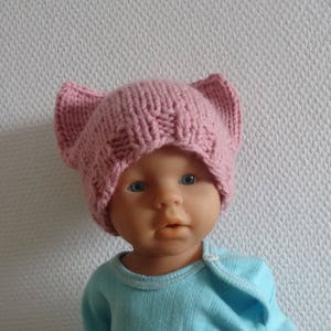 Newborn  Cat hat Chunky beanie Knit cat ears hat kids pussyhat girl pussyhat cat Hat Pink newborn pussyhat Feminist hat baby cat hat COLORS