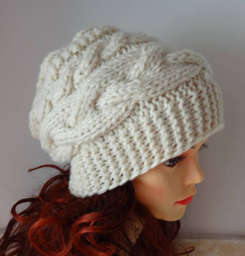 Slouchy Womens Knit Hat Creamy Beanie Womens Accessories - Etsy