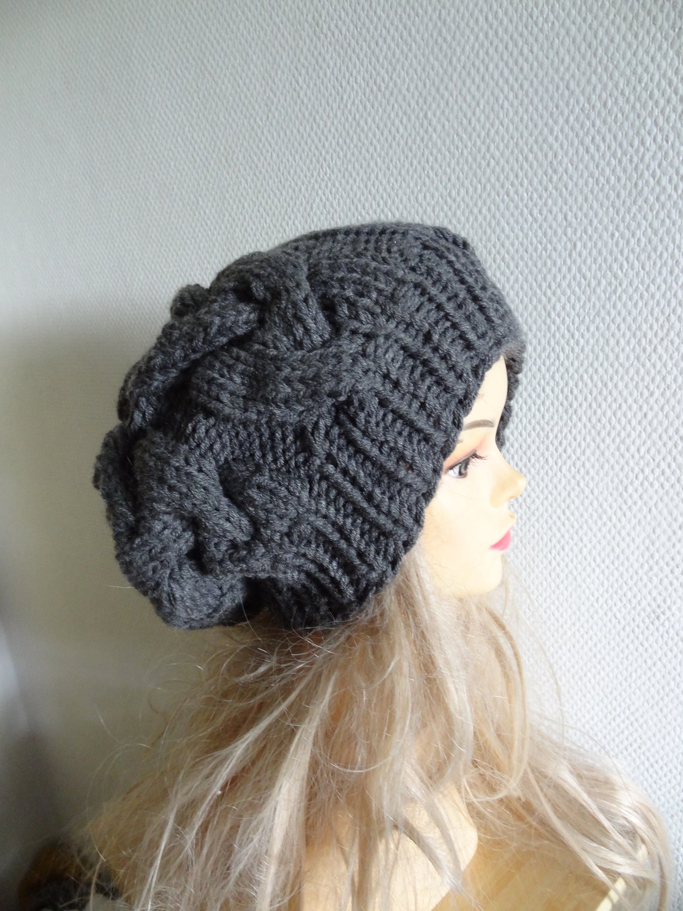 Chunky Knit Slouchy Beanie: Oversized Winter Hat - Etsy