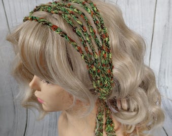 Cottagecore Hair Accessory Handmade Crochet Boho Headband: Braided Summer Hair Accessory