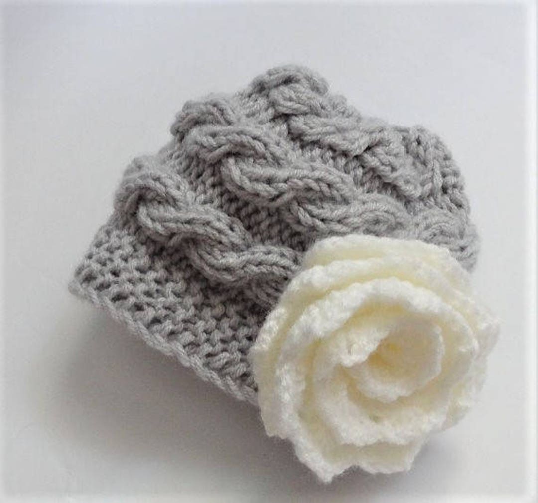 Knit Baby Hat Baby Girl Hat Newborn Photo Prop Hat Girl Hat - Etsy