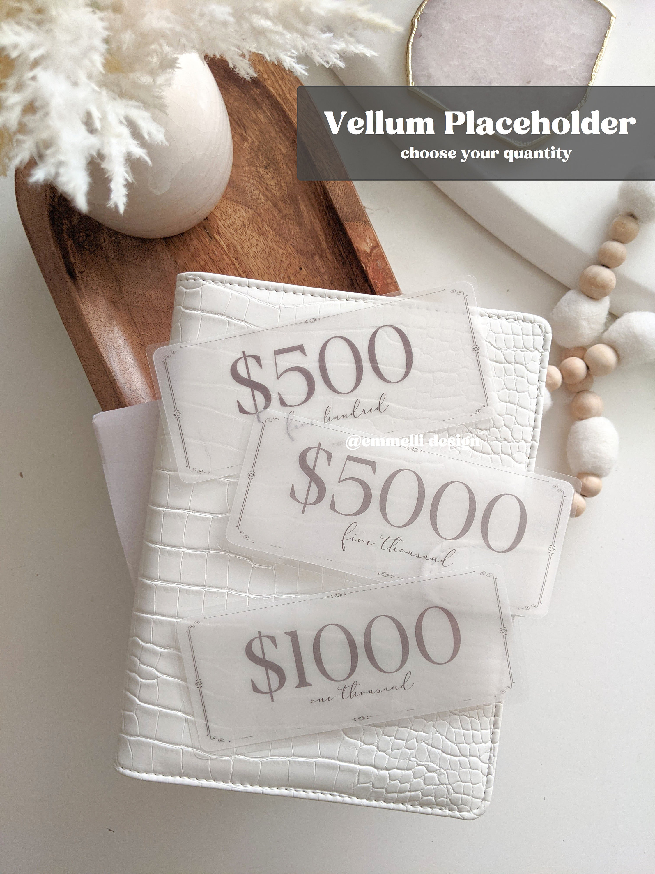 Placeholder Pretend Money - Laminated - Cash Stuffing - Sinking Funds ...