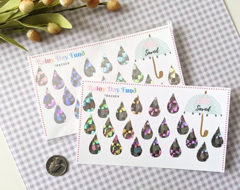 Scratch Off Rainy Day Savings Challenge Tracker Sheet - Budget - Savings Challenge - Cash Envelopes -  A6