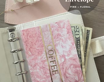 Laminated A6 Cash Envelopes + Personalized Label - Cash envelope system - Cash Stuffing Envelopes - Budget System - Pocket Size - FLORAL