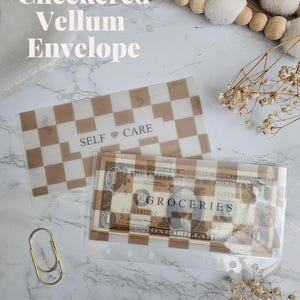 Laminated A6 Vellum Matte Laminated Cash Envelopes - Budget system - Savings - Cash Stuffing - Sinking Funds - Personalized