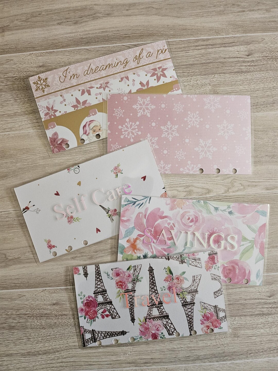 5 X A6 Clear Front W/ Pattern Backing PRE-LABELED Cash Envelopes ...