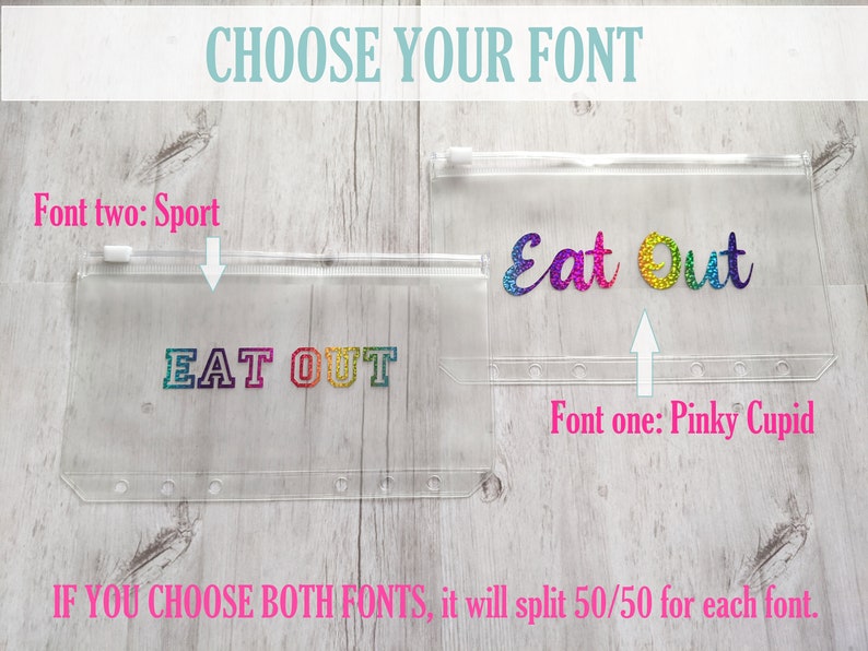 Zippered Clear Pouch Cash Envelopes Budget System Binder A6 Etsy