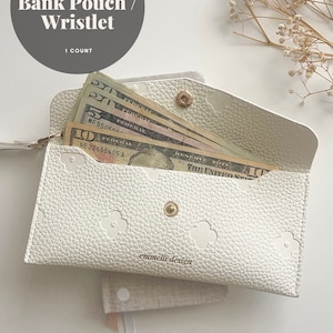 Bank Withdrawal / Deposit Pouch, Flower - Envelope - Cash Envelope System - Budgeting Accessory - Cash Stuffing, Budget System - wallet