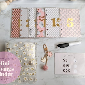 Mini Savings Binder| A7 Size| 200 Savings Challenge| Budget System| Cash Envelopes| Budget Binder| Savings Tracker| Budget Bundle