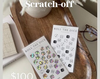 Roll The Dice Savings Challenge Scratch-off Tracker - Budget - Sinking funds - Debt Payoff - Cash Envelopes - 100 Dollar Savings Plan - A6