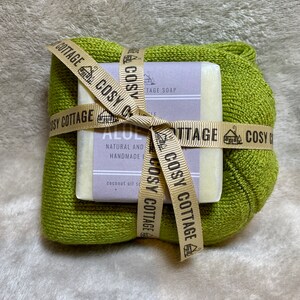 Natural Handmade Soap and Woollen Sock Gift Set Plastic & Palm Oil Free image 3