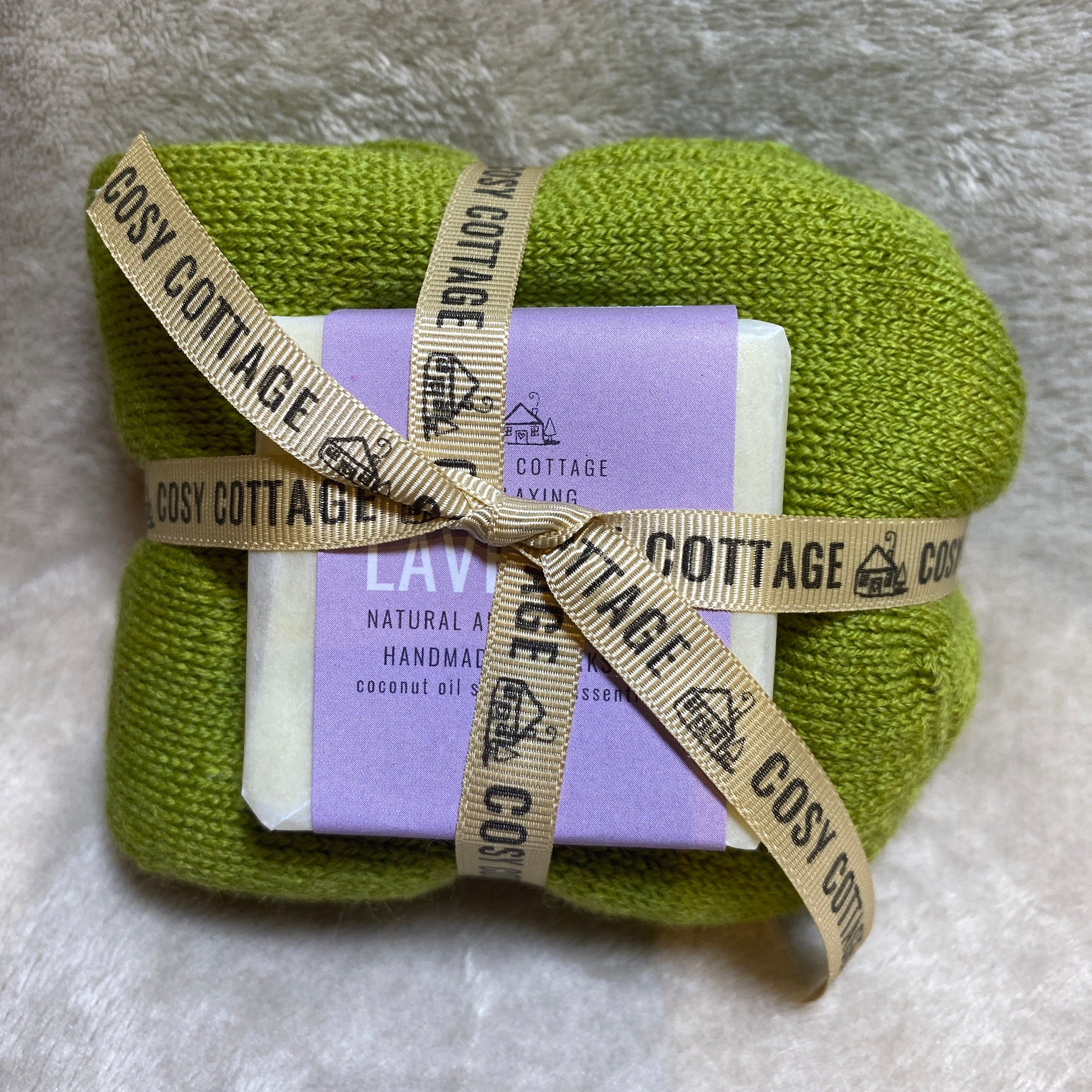 Natural Handmade Soap and Woollen Sock Gift Set Plastic & - Etsy