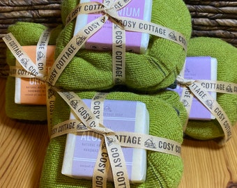 Natural Handmade Soap and Woollen Sock Gift Set - Plastic & Palm Oil Free