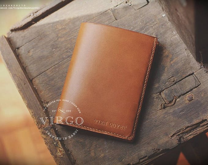 Minimal wallet 01 | Personalized Vintage full grain leather handmade wallet | Gift for him | Anniversary Birthday Present for men