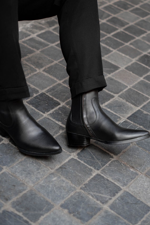 Chelsea boots cuban heel mens sale