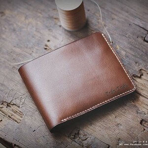 Minimalistische Geldbörse 03 | Personalisierte Vintage Vollnarbenleder handgefertigte Brieftasche | Geschenk für Ihn | Geschenk zum Jahrestag für Männer
