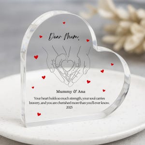 Personalized Mother&#39;s Day Gift, Grandmother&#39;s Day Heart Gift, Mother&#39;s Day Gift,Thank You Mother Gift Ideas,Mum Gift, Gift from Daughter Son