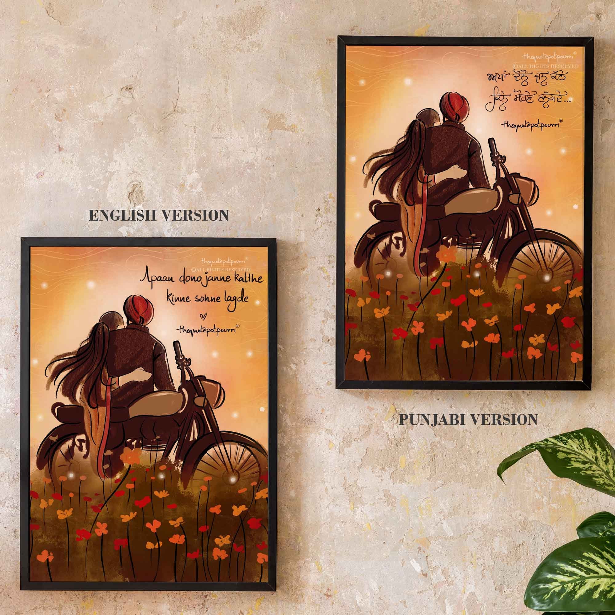 SOHNE LAGDE Punjabi Couple Art Print: Sidhu Moosewala Tribute - Etsy