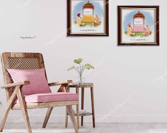 Pareja sikh rezando arte impresión / Guru Ang Sang