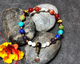 Doble 7 Chakras Plus Pulsera (para equilibrar, alinear y limpiar)