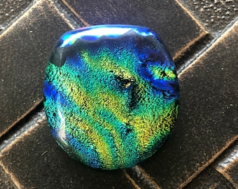 Abstract Rainbow Dichroic Pendant / Choker Necklace, One of a kind