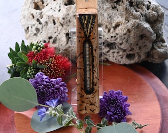 Estuche de mezuzá único de arce hecho a mano con pergamino kosher - Pergamino de mezuzá Klaf