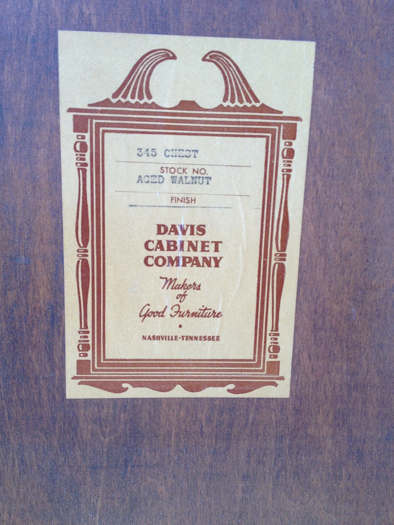 Vintage Davis Company solid Black Walnut bedroom set Etsy