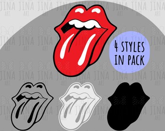 Pink and Teal Turquoise Mouth Tongue Sticking Out svg PNG ai jpeg eps dxf Sublimation Printing Graphic Design 300dpi