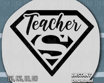 Download Superhero Teacher Svg Etsy