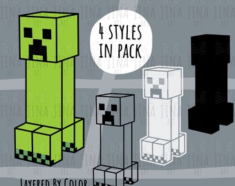 Download Minecraft Creeper Svg Etsy