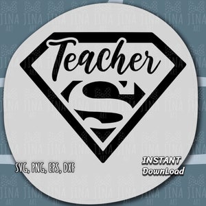 Super Lehrer SVG / Superheld Lehrer SVG / Lustige Lehrer SVG / lustige Illustration / Cricut Vektor Datei