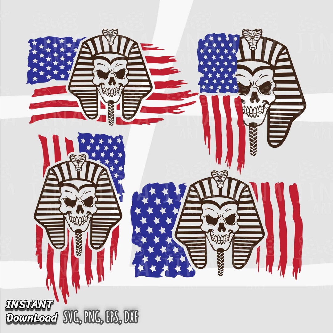 Pharaoh Skull Svg Bundle/ Egyptian Skull Svg/ Skull Face With - Etsy